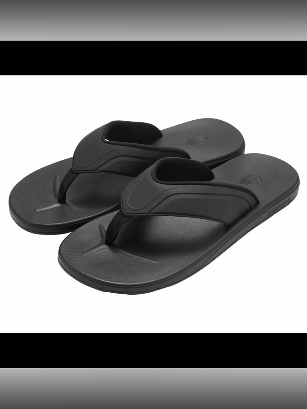 Body Glove Mens Cushioned Flip Flop Sandals Beach Casual Black Size 9 M US